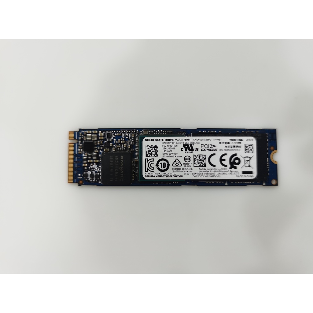 Ổ Cứng SSD Toshiba XG6 Series 256GB TLC PCI Express 3.0 x4 NVMe M.2 2280 (KXG6AZNV256G) - Bảo Hành 3 Năm