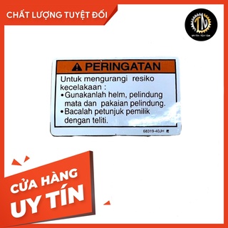 Tem thông số cảnh báo Satria hàng chính hãng