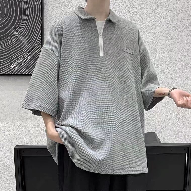 Áo Thun Polo Nam Thiết Kế Đơn Giản Thời Trang Theo Phong Cách Hàn Quốc Cho áo thun nam form rộng có cổ unisex áo thun có cổ