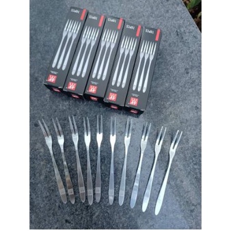 Hộp 10 dĩa inox ăn trái cây, đồ tráng miệng bằng inox 304 cao cấp, sang trọng