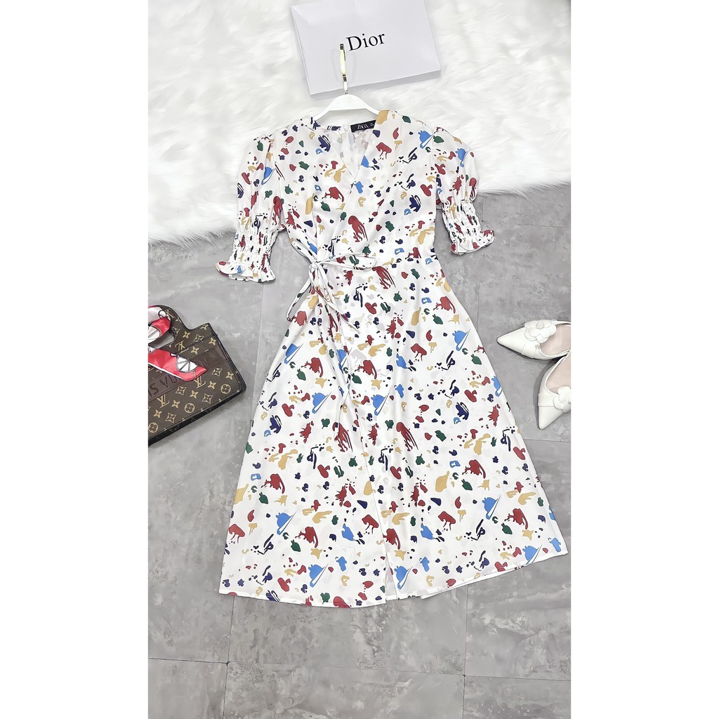 Đầm hoa nữ vintage, váy hoa nhí mùa hè, đầm midi dáng dài thanh lịch, hàng thiết kế may kỹ đủ size | BigBuy360 - bigbuy360.vn