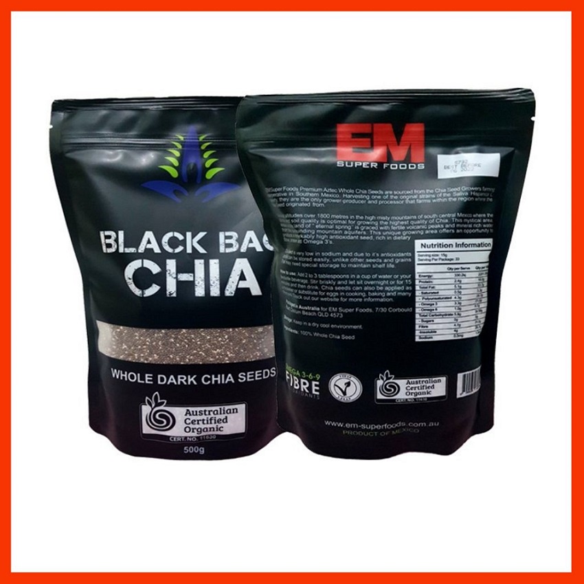 Hạt chia giảm cân úc Absolute Organic hữu cơ chính hãng hỗ trợ giảm cân tốt cho cơ tim nhạc từ Nông Sản Giọt Nắng Hà Nội