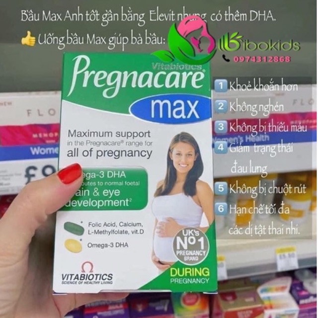 Vitamin Bà Bầu Pregnacare Max 84 Viên (mẫu Mới)