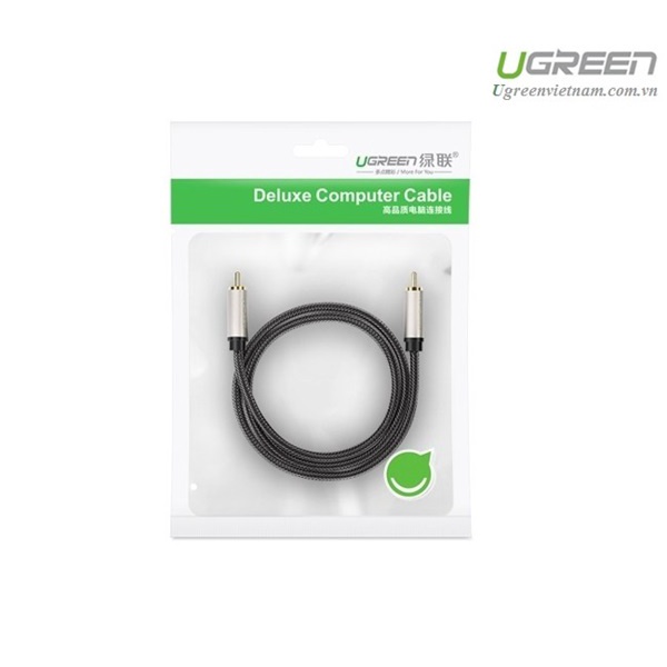 Cáp âm thanh số Coaxial 1,5m/2M/3M chính hãng Ugreen 20737/20738/20739 cao cấp