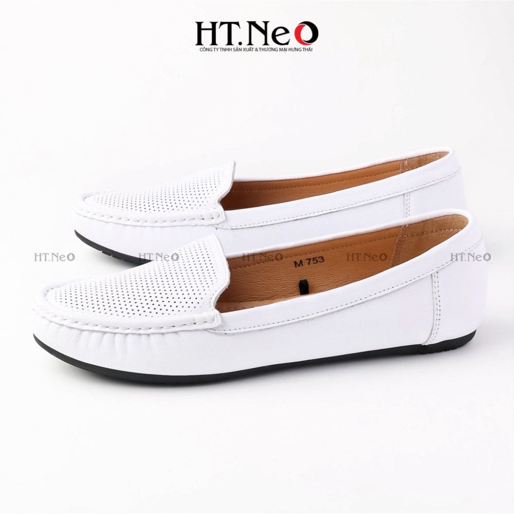 Giày lười nữ -  giày da nữ HT.NEO da bò thật 100%, thiết kế đơn giản và nhẹ nhàng nhưng vẫn trang nhã NU96