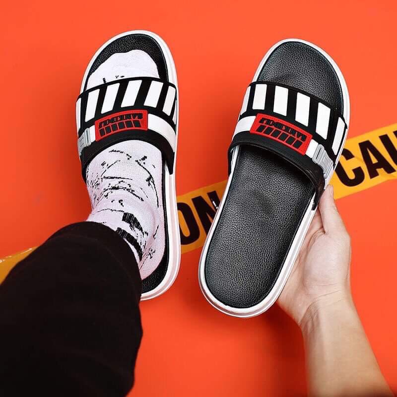 Dép quai ngang nam nữ  kẻ sọc  Hotrend mẫu mới nhất hiện nay đế siêu êm Xịn Xò