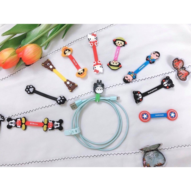 Dây quấn cáp sạc tai nghe hình thú