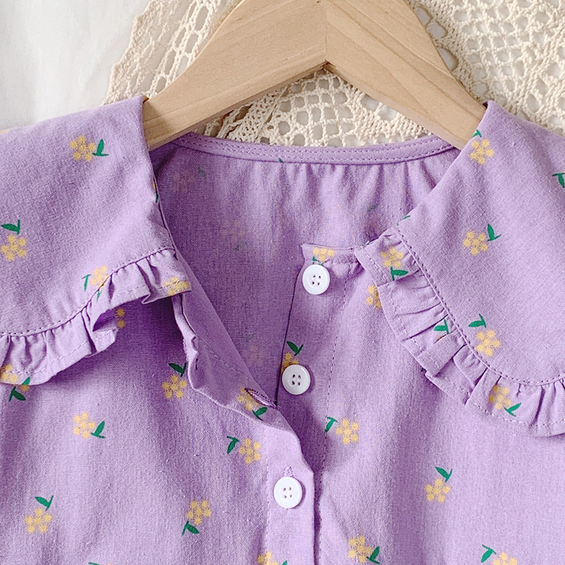 Đầm Tay Dài In Hoa Thời Trang Cho Bé Gái