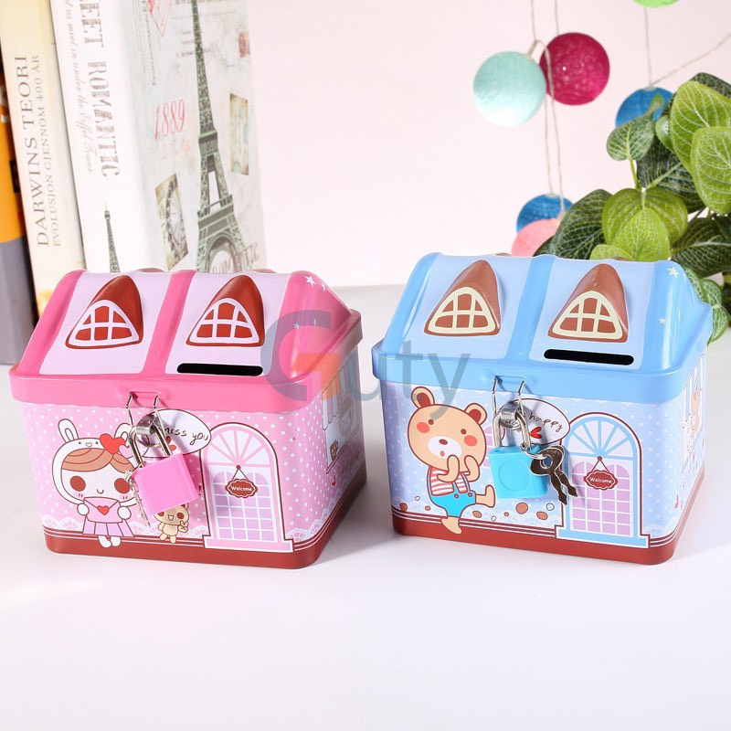 Ống heo tiết kiệm tiền hình ngôi nhà xinh xắn