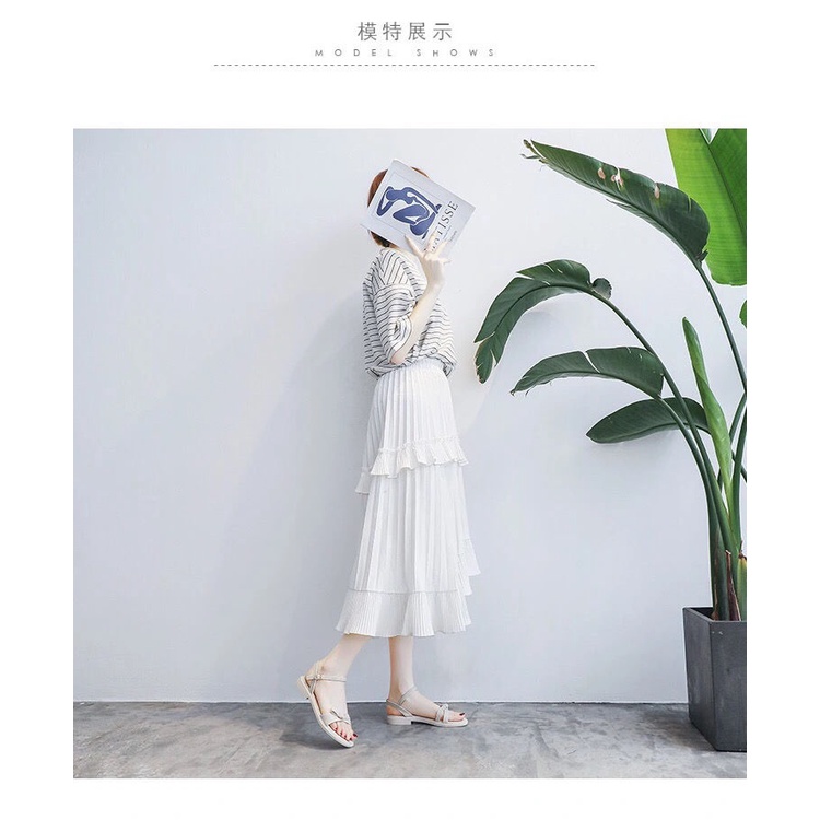 Xăng đan đế mềm phong cách La Mã thời trang mùa hè 2021 cho nữ