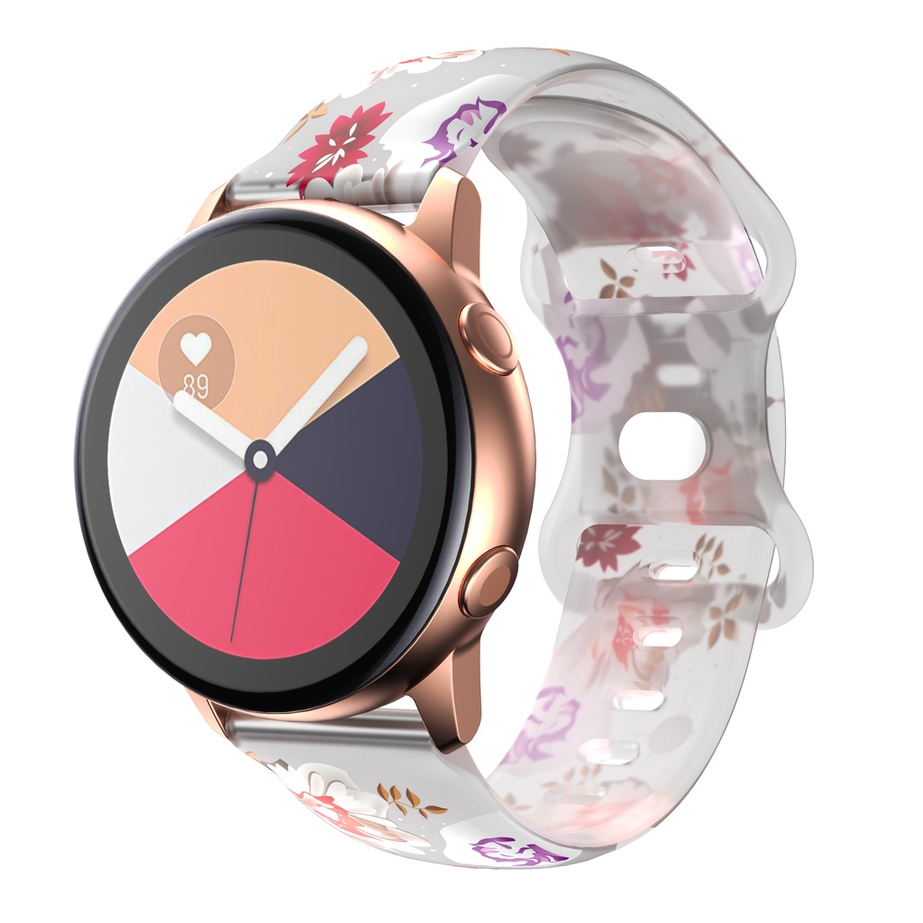 Dây Đeo Silicon 20mm 22mm In Họa Tiết Độc Đáo Thời Trang Cho Đồng Hồ Thông Minh Galaxy Watch5 4 3 S3 Active 2 Smart Watch Starp Amazfit Bip 3 Pro GTS GTR