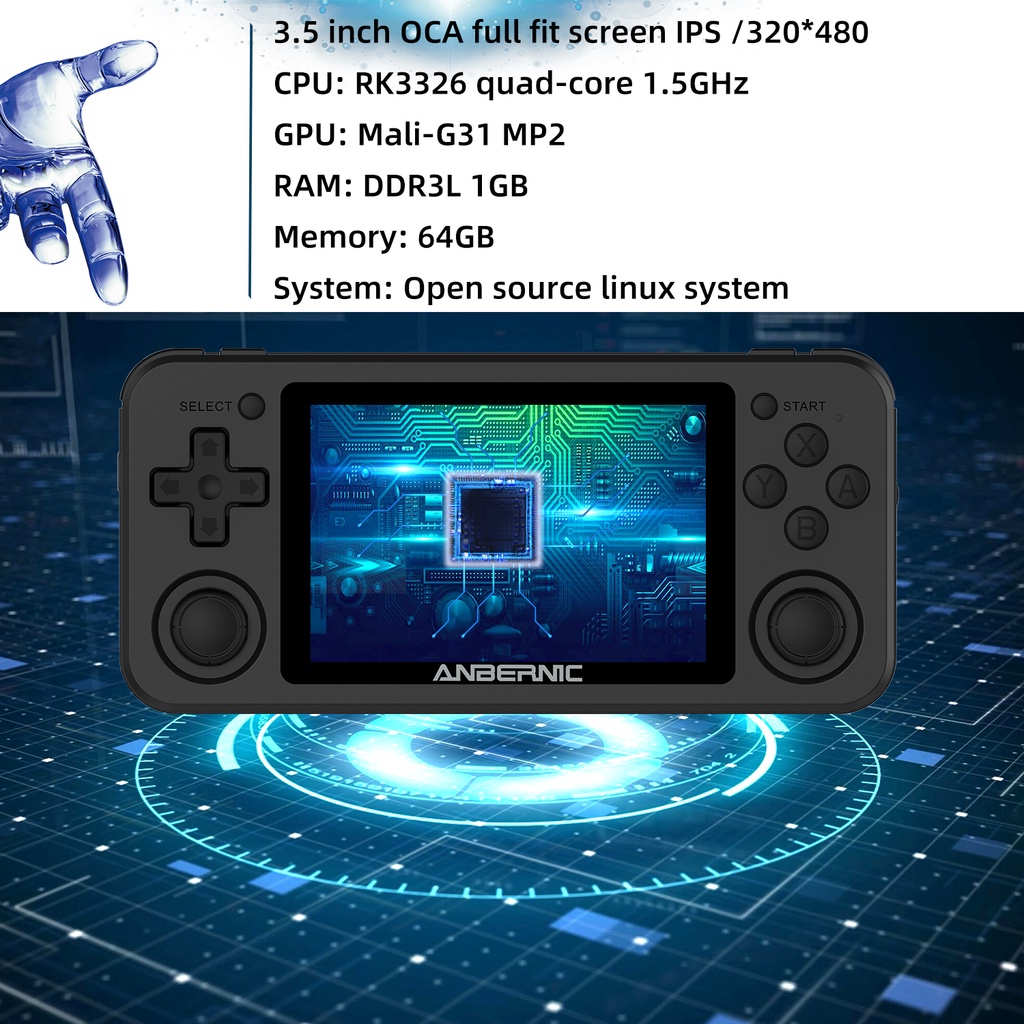 Máy Chơi game Cầm Tay rg351p rk3326 linux ps1 rg351 Phong Cách retro
