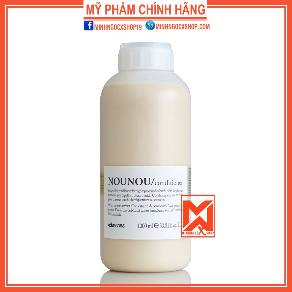 Dầu xả phục hồi hư tổn DAVINES NOUNOU 1000ml chính hãng