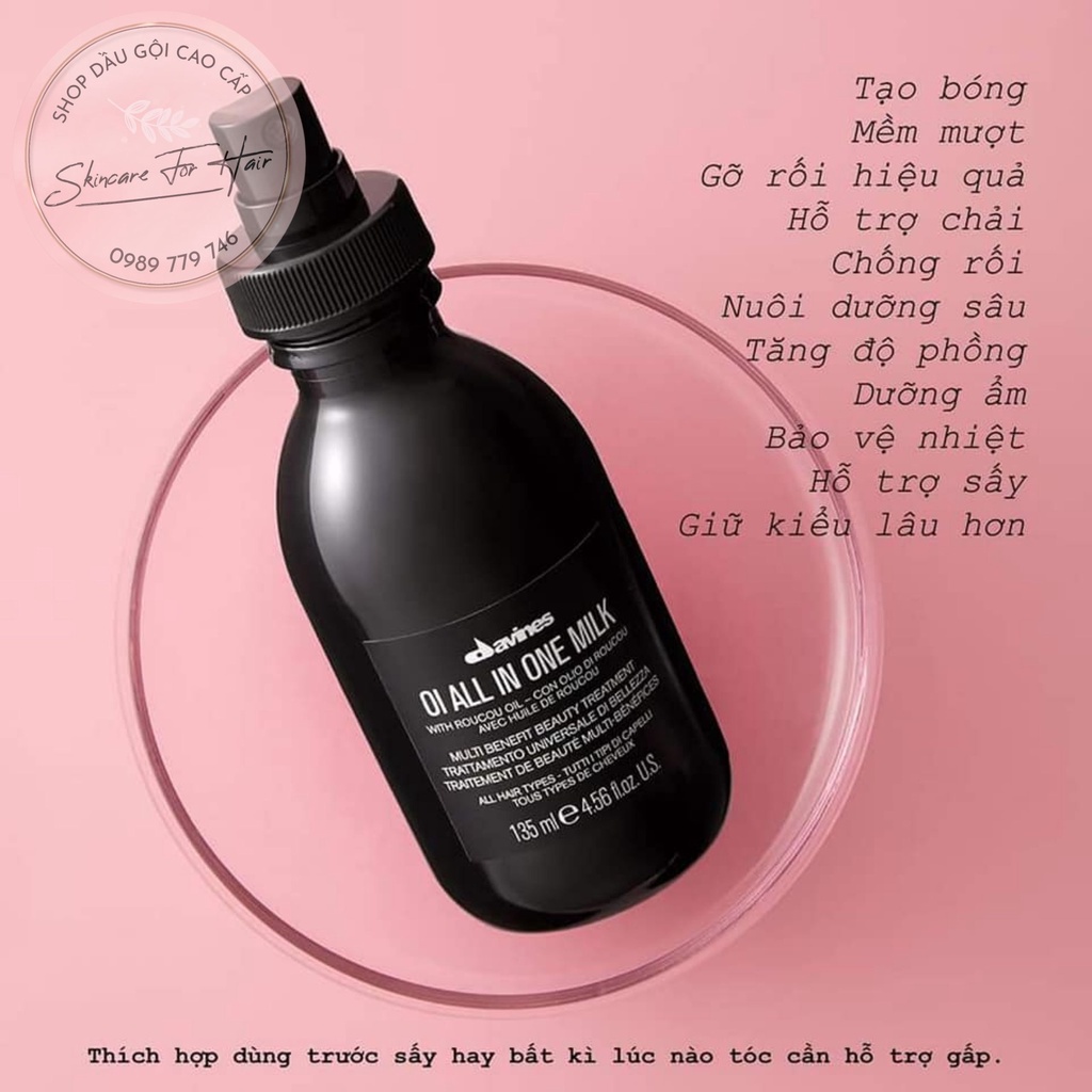 Dưỡng tóc đa năng Davines All In One Milk dung tích 135ml dành cho mọi loại tóc