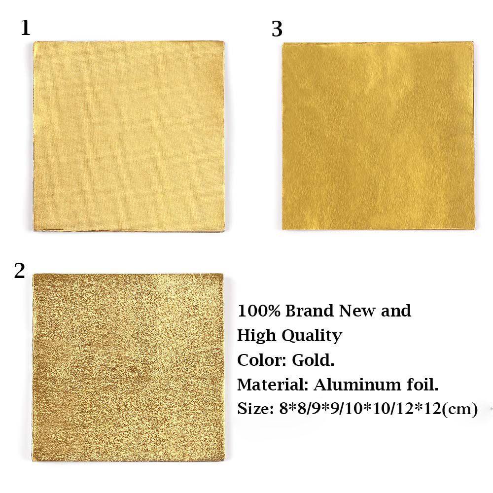 Set 100 Giấy Nhôm Mạ Vàng Dùng Trang Trí Bánh Kẹo DIY