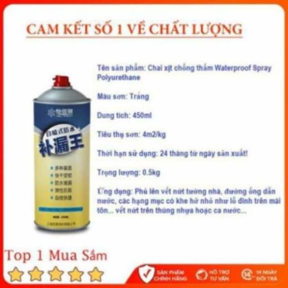 Bình Xịt Chống Thấm, Chống Dột Mái Nhà, Nứt Tường, Ống Nước.. Đa Năng