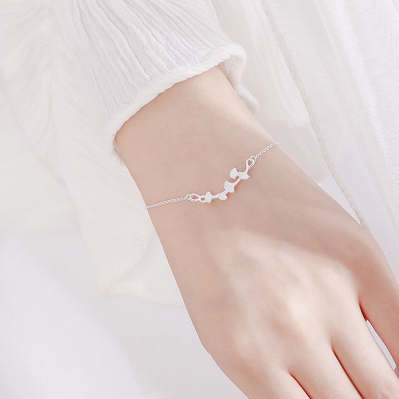 Vòng Tay Hợp Kim Hình Lá Phong Cách Nhật Hàn Đơn Giản