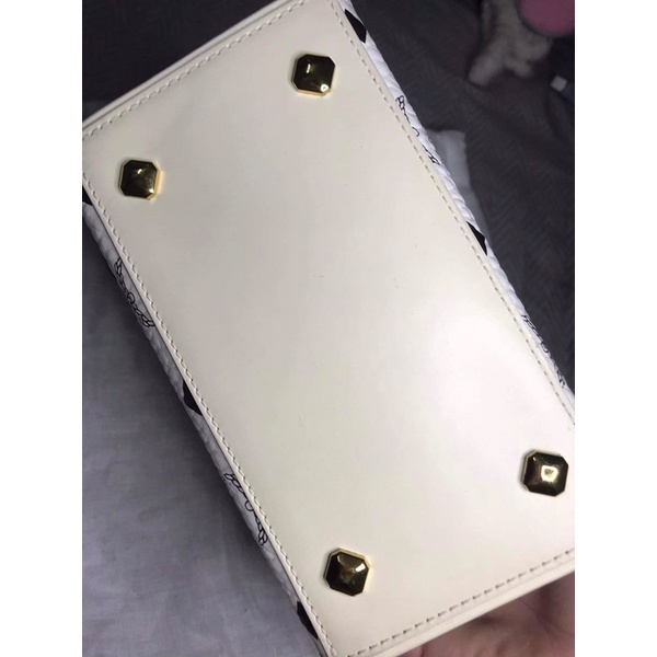 Túi Mcm heritage white authentic