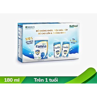 Lốc 4 hộp Sữa dinh dưỡng Nutifood Famna 180ml/hộp - 100% Sản Xuất Tại Thụy Điển