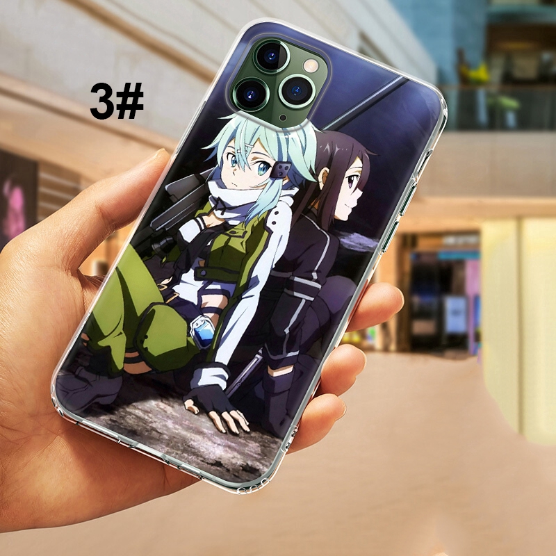 Ốp lưng silicone hoạt hình Sword Art Online cho iPhone XR X Xs Max 8 7 6s 6 Plus 5 5s