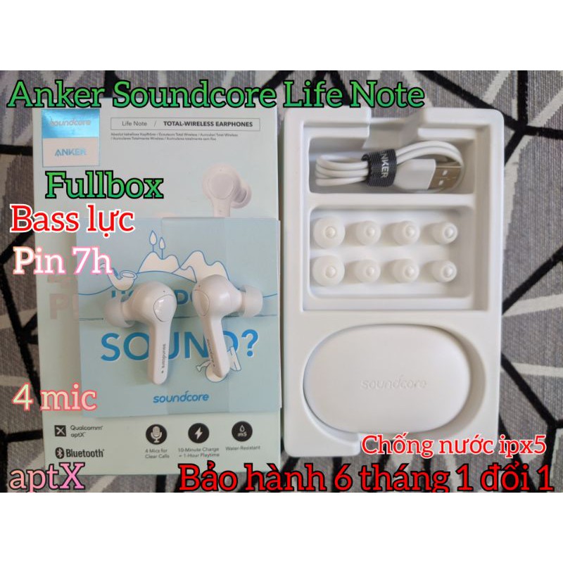 Tai Nghe Không Dây Bluetooth Anker Soundcore Life Note A3908 Bluetooth 5.0 và atpX - hay như Life P2