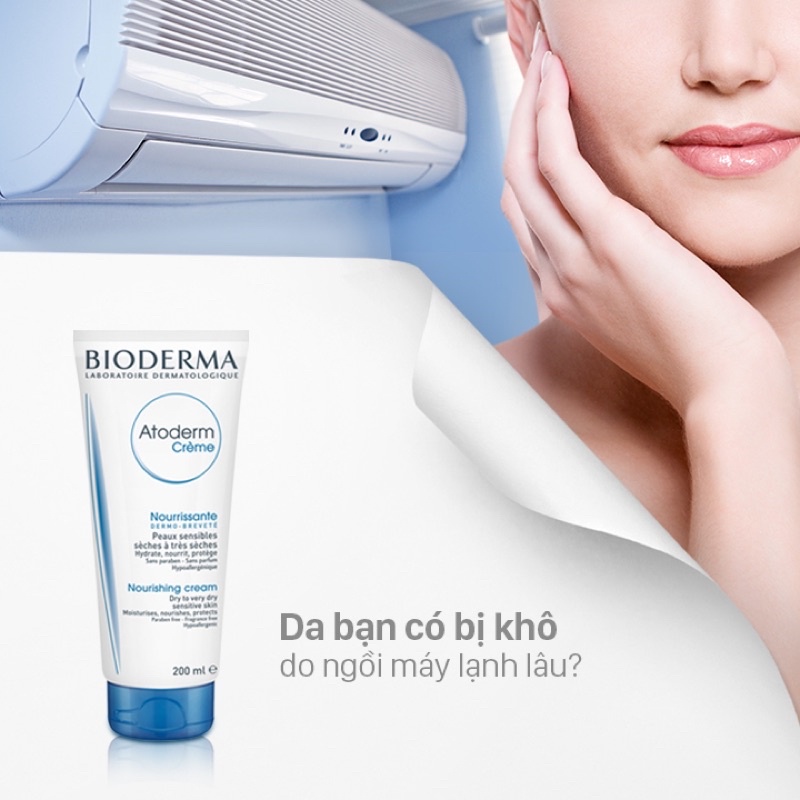 Kem dưỡng ẩm cho da khô nhạy cảm,da khô và rất khô Bioderma Atoderm Crème