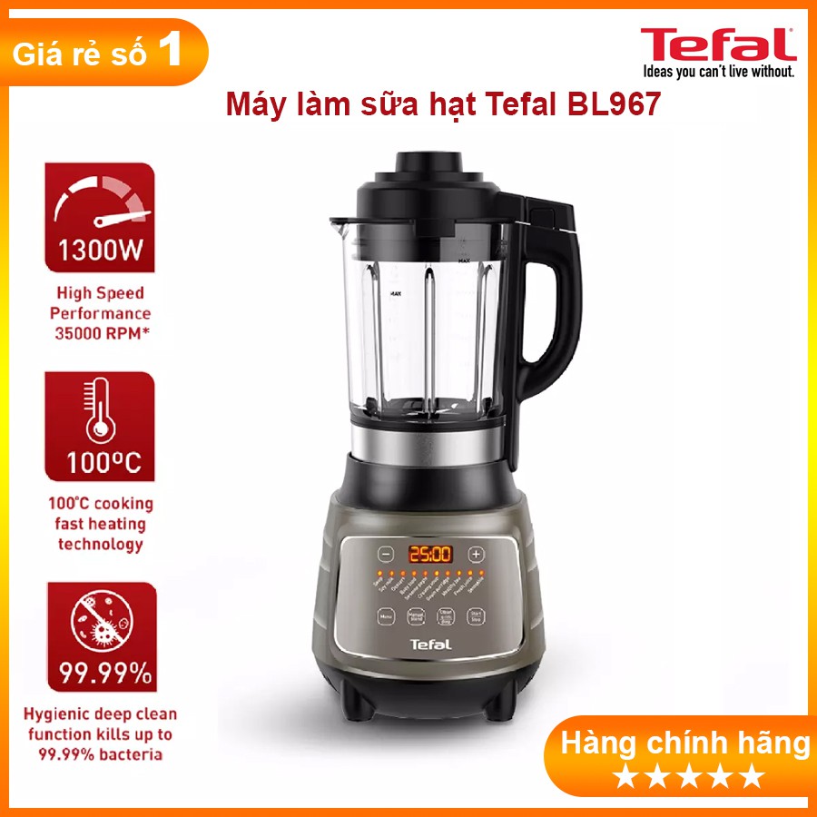 Máy làm sữa hạt Tefal BL967 BL967B66 (Xay nóng và lạnh, 10 chương trình có sẵn)