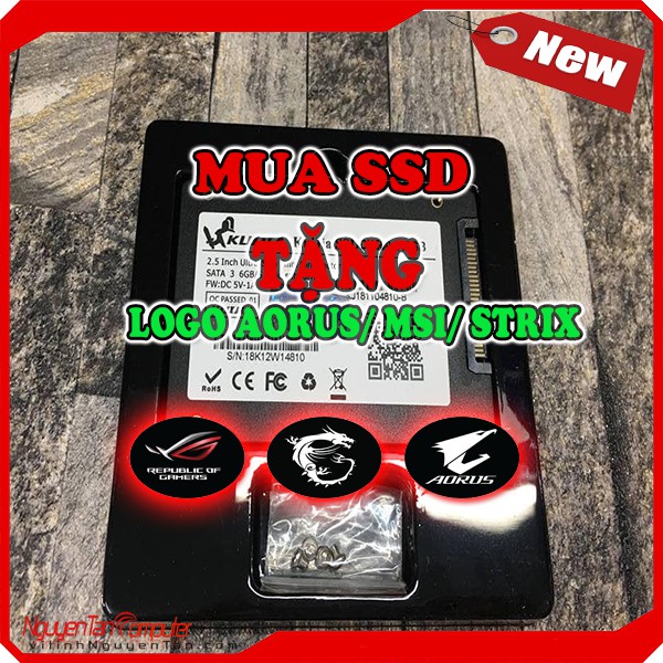 Ổ cứng SSD 120G TẶNG LOGO AORUS MSI STRIX