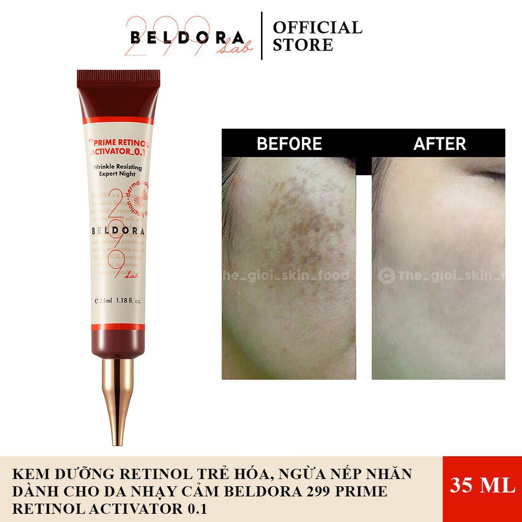 Kem Dưỡng Retinol Trẻ Hóa Da, Ngăn Ngừa Nếp Nhăn Beldora 299 Prime Retinol Activator 35ml