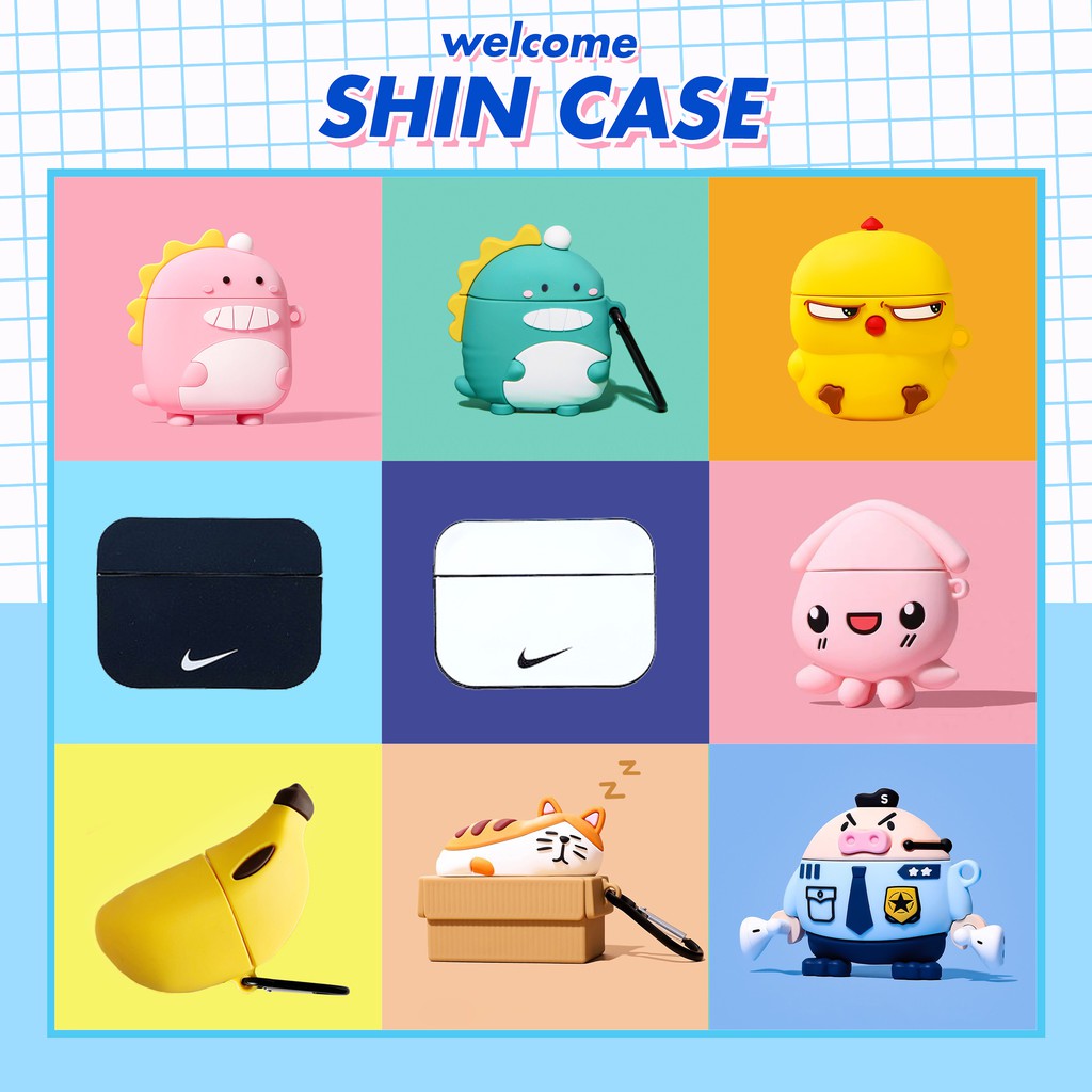 Vỏ ốp case airpod airpods bảo vệ bao đựng tai nghe không dây bluetooth 1/2/Pro/i12/i9/i7/tws - Shin Case