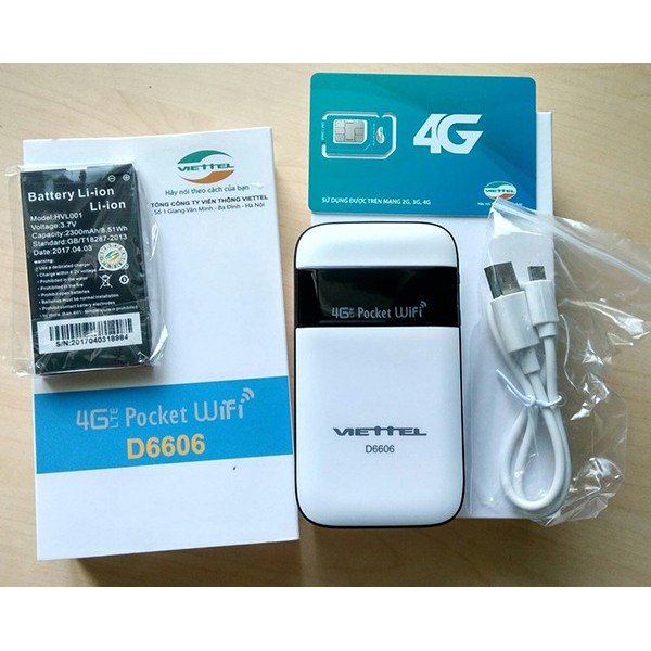 Bộ phát wifi Viettel D6606 chính hãng quốc tế dùng được mọi sim | BigBuy360 - bigbuy360.vn