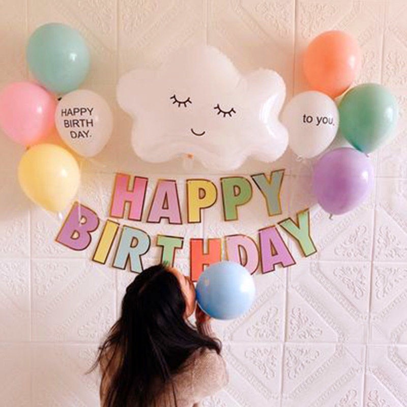 Dây Chữ HAPPY BIRTHDAY bằng giấy treo trang trí tiệc sinh nhật tại nhà