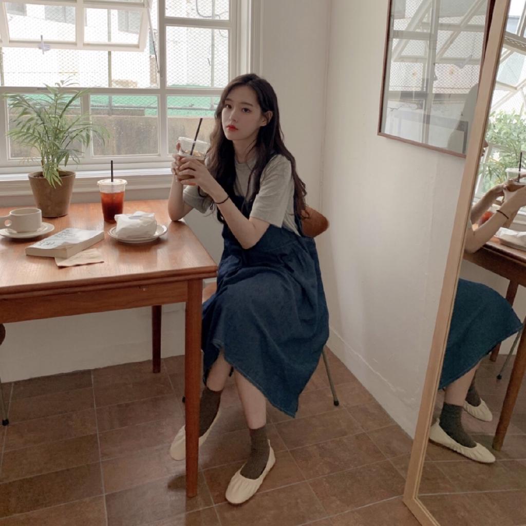 Đầm Denim Form dài