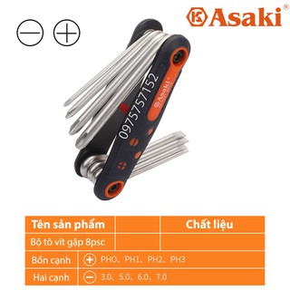 Tua vít gập Asaki AK-7981