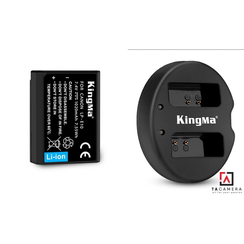 Pin - Sạc Đôi KingMa Cổng USB Cho Canon LP-E10