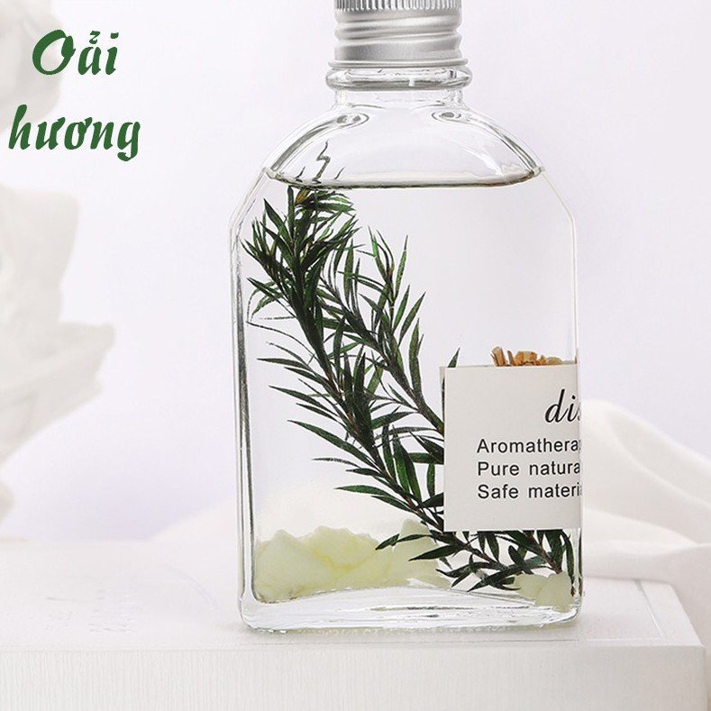 Tinh Dầu Thơm Phòng Phát Sáng Ban Đêm 100ml Que Gỗ Tự Khuếch Tán Hương Khử Mùi Không Khí P0
