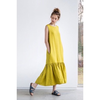 Gảm 50% Đầm Linen đuôi cá dáng dài