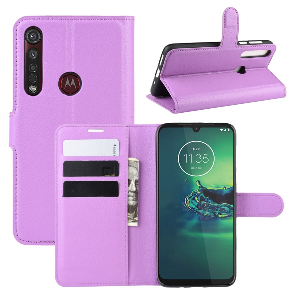 Bao da điện thoại dạng ví dành cho Motorola Moto G8 Plus E6 Moto One Macro One Vision Action Lenovo Moto One Zoom Power