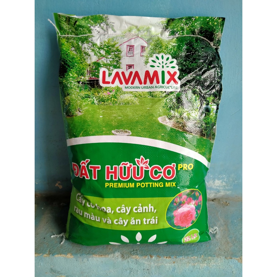 Đất hữu cơ Lavamix Pro bao 22 lít trồng rau và hoa kiểng