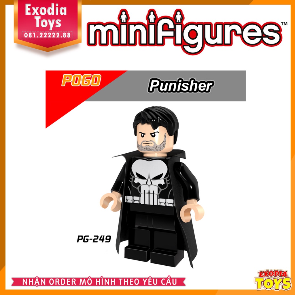 Xếp hình minifigure nhân vật siêu anh hùng vũ trụ Marvel/DC Comics - Đồ Chơi Lắp Ghép Sáng Tạo - POGO PG8063