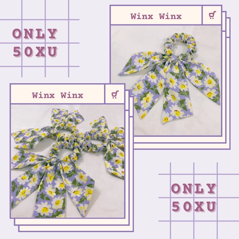 WINX - scrunchy hoạ tiết hoa xinh xắn