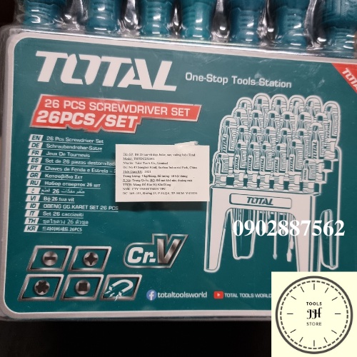 Bộ tua vít đa năng 26 chi tiết Total THTDC252601
