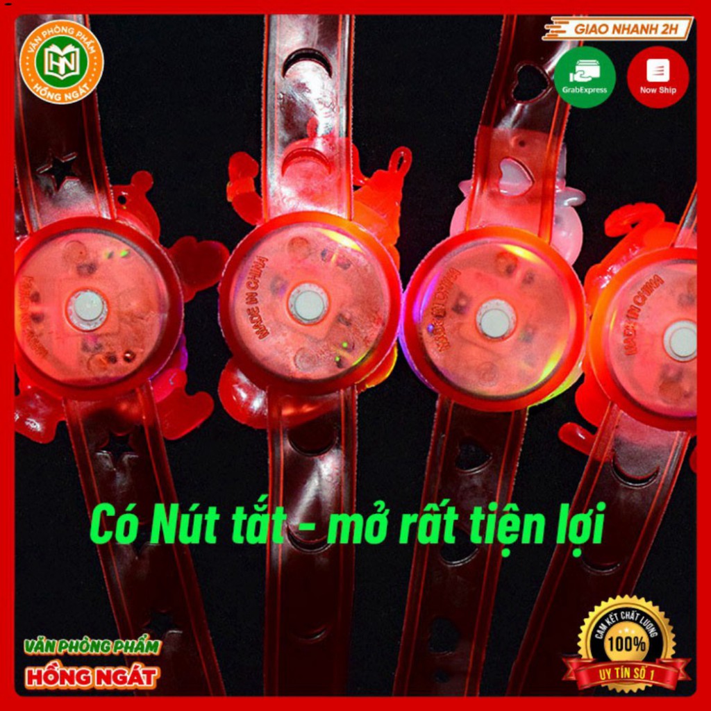 VÒNG TAY NOEL PHÁT SÁNG có đèn đồ dùng đồng hồ đeo tay làm quà tặng học tập cho các con trong mùa giáng sinh