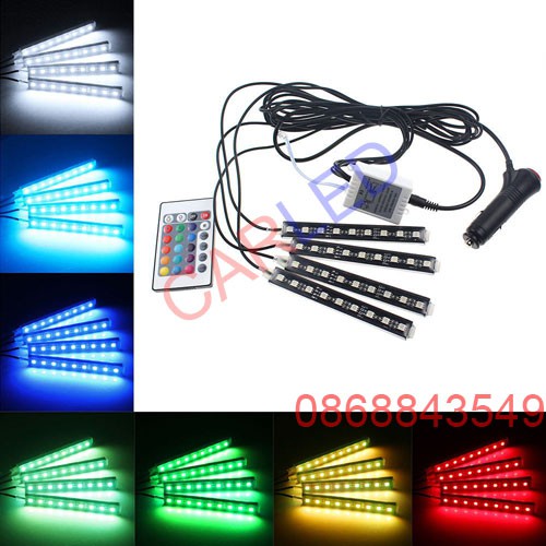 Led sàn nội thất ô tô cổng tẩu nguồn 12V