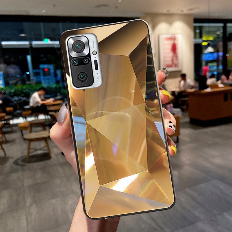 Ốp Điện Thoại Mặt Gương 3D Lấp Lánh Chống Sốc Cho Xiaomi Redmi Note 10S 10 Pro 4G Xiaomi Redmi Note 11S 11 Pro