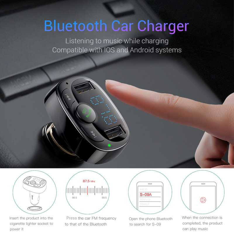 Thiết Bị Phát Âm Thanh Bluetooth 2 Trong 1 S-09a Cho Xe Hơi