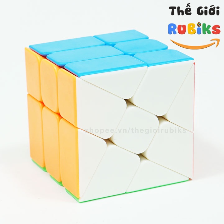 Rubik Axis, Windmill, Fisher Cube Stickerless. Rubic Biến Thể Không Viền Đồ Chơi Trí Tuệ.