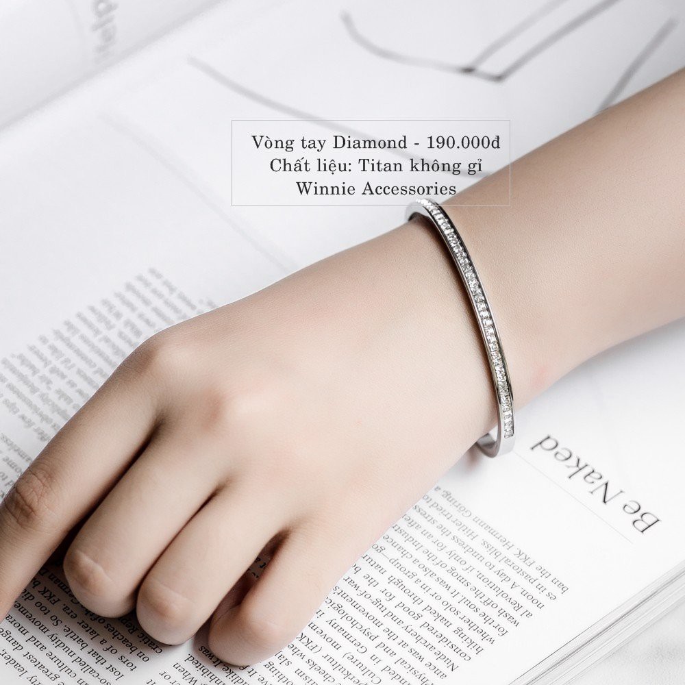 Vòng tay nữ titan diamond B