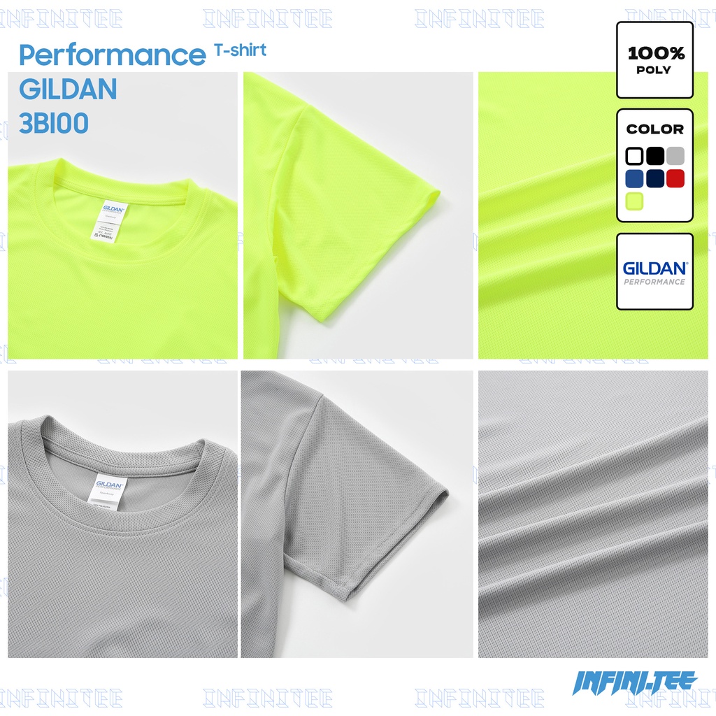 Áo thun INFINITEE thể thao Gildan 3BI00 - PERFORMANCE ADULT T-SHIRT