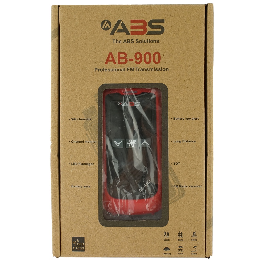 Bộ 2 Bộ đàm nhỏ gọn chất lượng khủng ABS AB900 (Giá rẻ, bền bỉ, màn hình hiển thị kênh, FM Funtions, Loa to, cự ly xa)